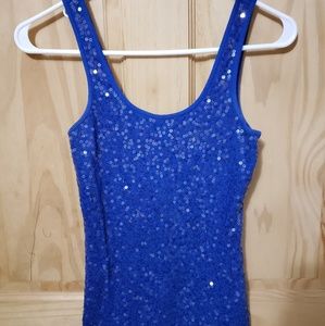 🌸Cute blue sequin tanktop